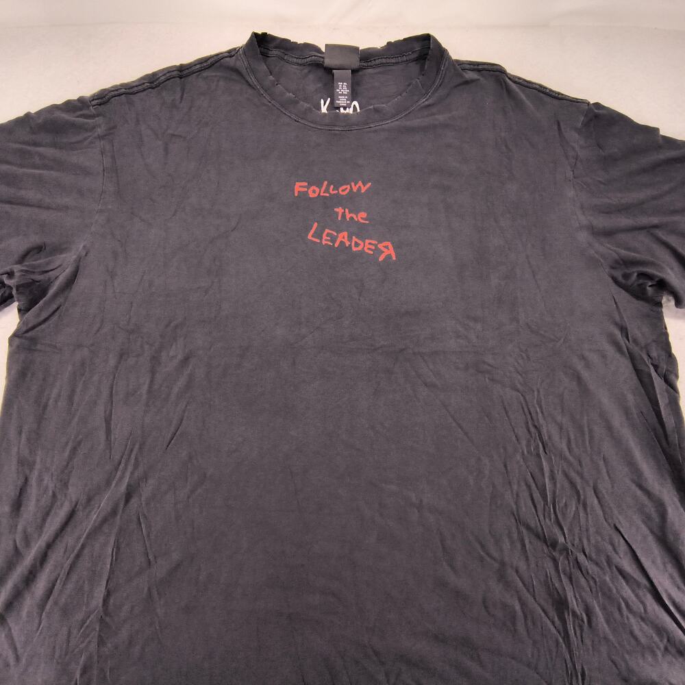 Korn Band Follow The Leader Short Sleeve Crew Neck T Shirt Mens Size 3XL Gray